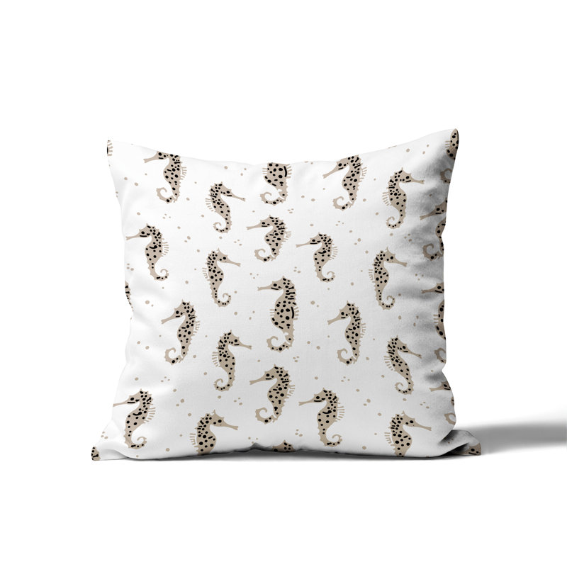 Barnon Reversible Throw Pillow, Beige, 16"H x 16"W