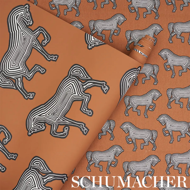 Faubourg Wallpaper, Brown