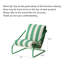 Chaise d'appoint en tissu de style moderne à rayures, pour le salon