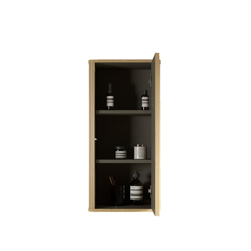 CC0414S306 Natural Oak Bathroom Floating Side Cabinet, Oak