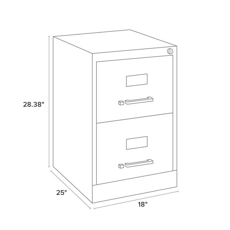 Two-Drawer Economy Vertical File, 2 Legal-Size File Drawers, Black, 18 Two-Drawer Economy Vertical File, 2 Legal-Size File Drawers, Black, 18