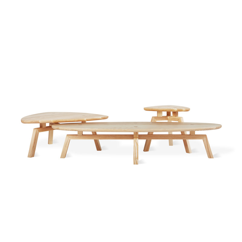Solana Triangular End Table, Ash Natural