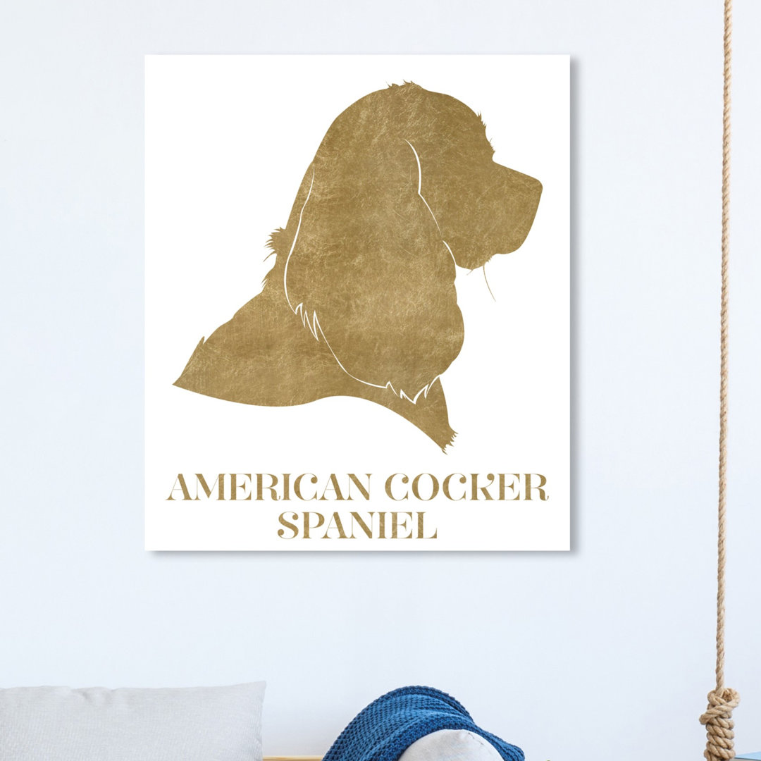 'American Cocker Spaniel' Graphic Art on Wrapped Canvas