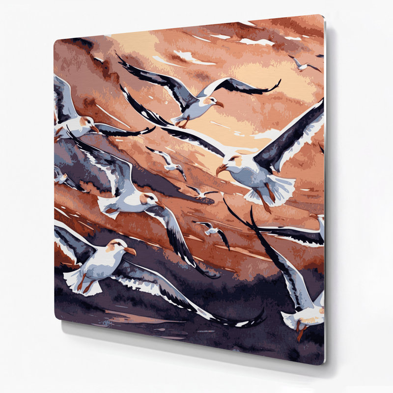 Art mural en métal mauve, H 192 po x l 192 po x P 0,05 po