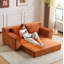 Canapé-causeuse, canapé-lit confortable à assise profonde, petit canapé en velours côtelé moderne pour le salon, coussin réversible avec coussins, aucun assemblage requis-295104551