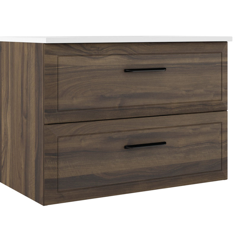 Meuble-lavabo simple Gosman, L 32 po, Marron foncé