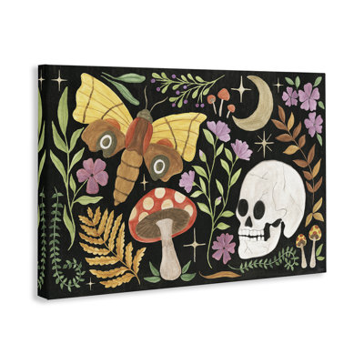 Spooky Chic Collage Canvas Wall Art by Veronique Charron