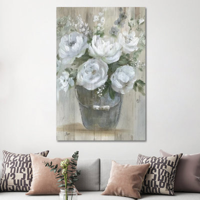 Wild Roses by Nan - Wrapped Canvas Print