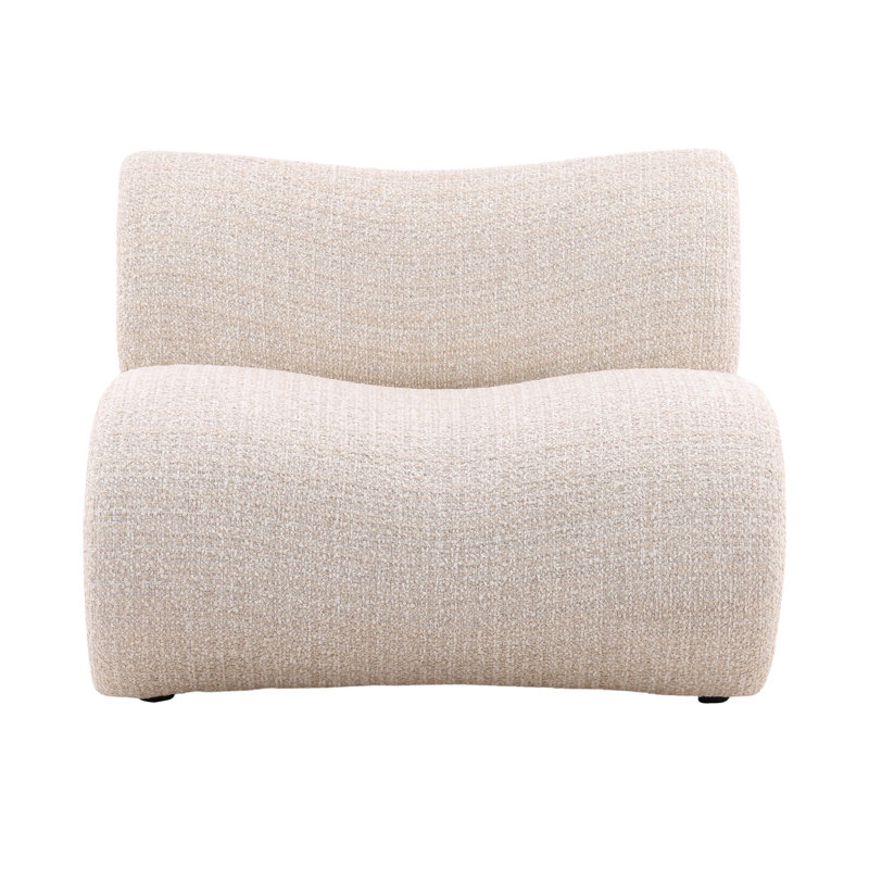 Oasis Polyester Boucle Fabric Occasional Chair, Sand