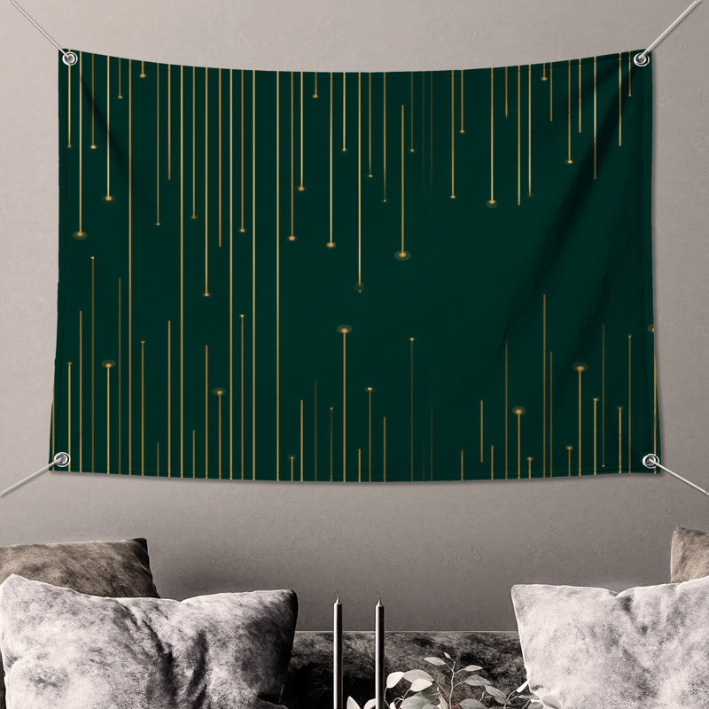 Tapisserie murale «Lines» - Décoration murale abstraite, H 51 po x l 60 po avec 4 œillets