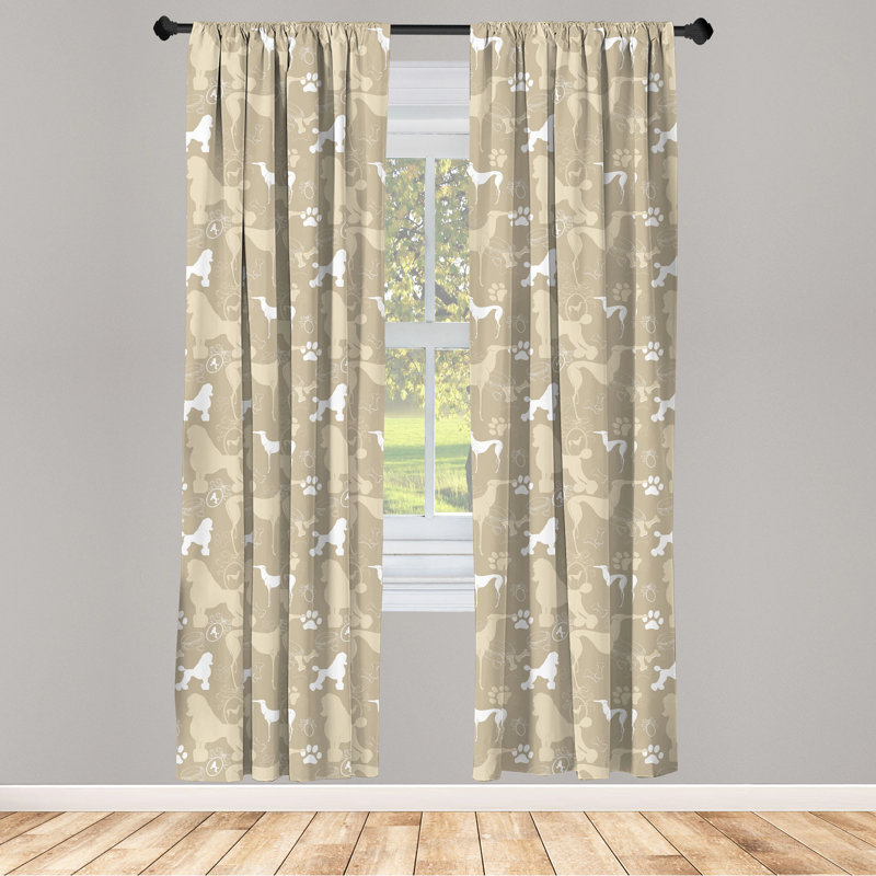 Semi-Sheer Rod Pocket Single Curtain Panel, 28" x 84"