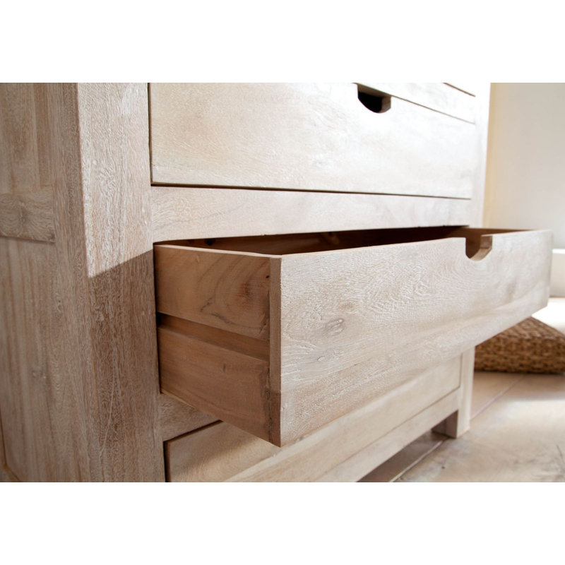 4 Drawer 85cm W Solid Wood Dresser
