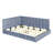Full Size Upholstered Daybed/Sofa Bed Frame-Gray, Velvet-1436957900