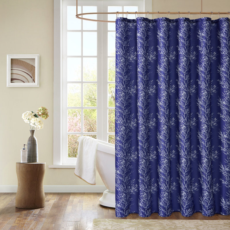 Rideau de douche simple, Bleu marine