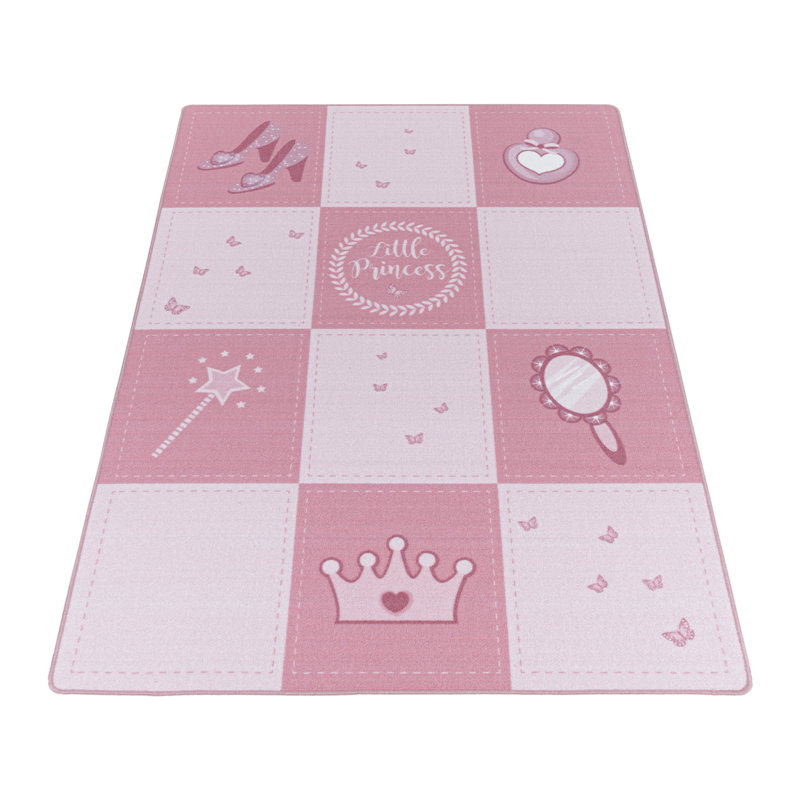 Gillies Flatweave Pink Rug, Rectangle 120 x 170cm