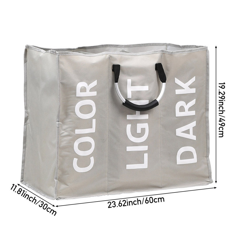 Laundry Basket, Light Grey
