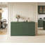 Buffet moderne incurvé moderne - 59 po avec 4 portes, pour salle à manger ou console multimédia - Mid-Century Organic Modern-1733127064-1734302386