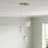 3-Light Brass Metal Chandelier with White Glass Shades, Adjustable Height, Dimmable, UL Certified, E26 Base
