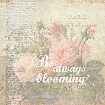 Be Always Blooming Antique 2 - Wrapped Canvas Print