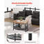 Ensemble de 3 tables basses avec tablette