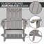 Chaise Adirondack pliante en bois massif Cuffee