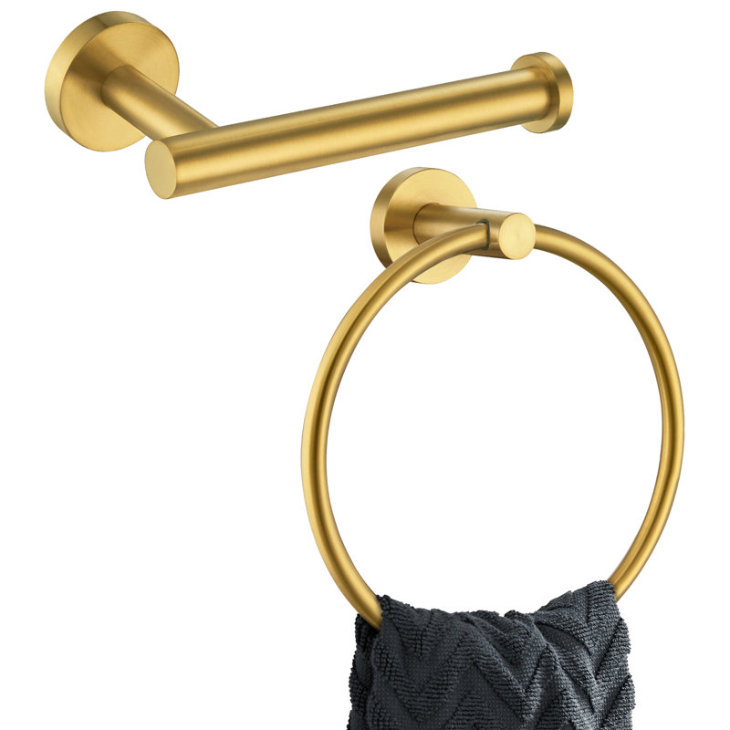 Ensemble de 2 pièces de quincaillerie de salle de bain (ensemble de 2), Or