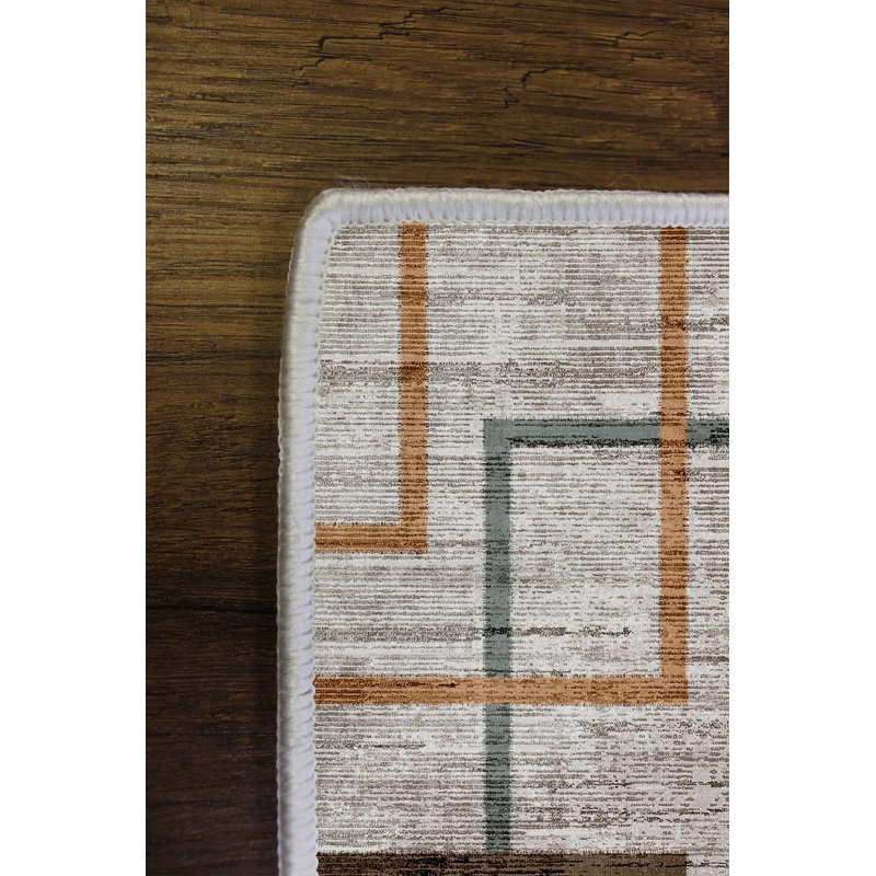 Eco-Friendly Area Rug, Grey, 5.9 x 9.2 Feet | 100% Polyester, 650 g/m², 0.2 in Pile Height | Antibacterial, Non-Slip PVC Dot Underside, Machine Washable, Perfect for Living Room & Bedroom Décor