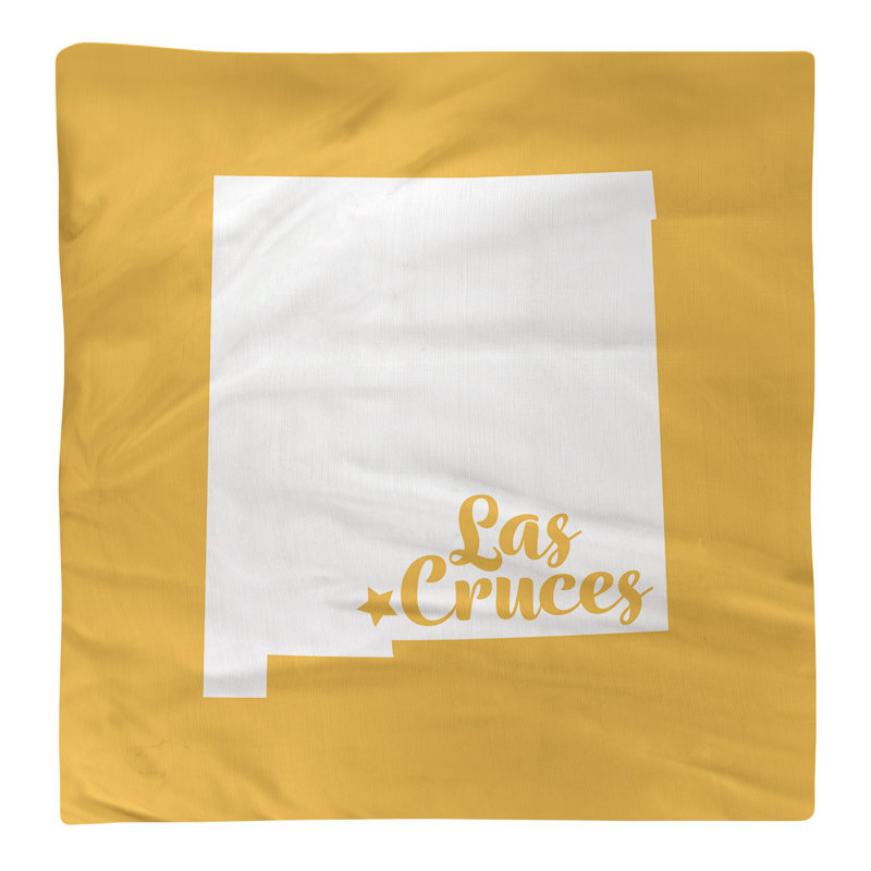 Cotton, Polyester Cities & Maps Square Napkin, Yellow, Cotton, 10" W x 10" D