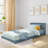 Classic Twin Floor Bed, White-737512218