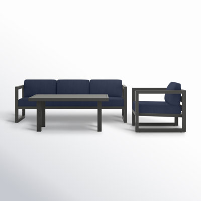Smith 4 - Person Patio Conversation Set with Cushions