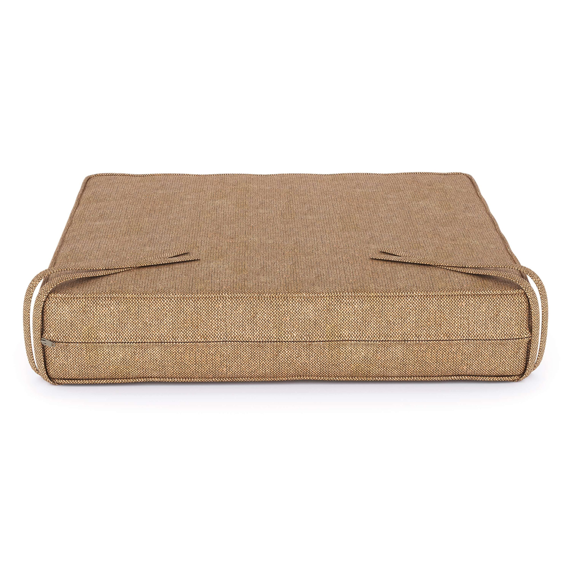 Sunbrella® Outdoor Dining Chair Seat Cushion, Canvas Heather Beige Sunbrella® Canvas, 17" W x 17" D