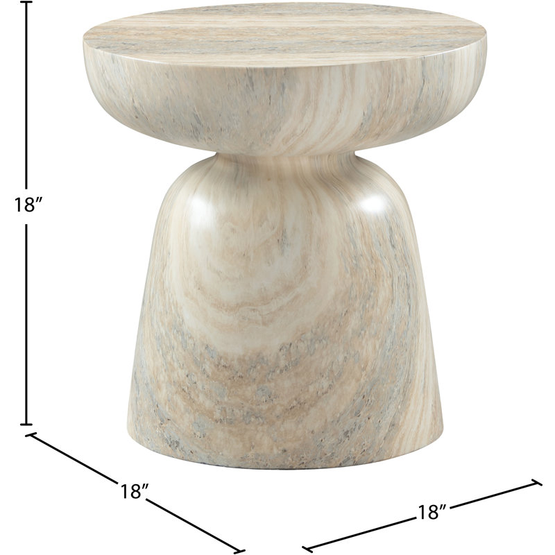 Table de bout Avellino, Travertin