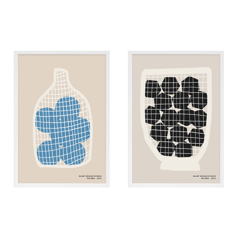 Balls And Hexagons Print, White Framed Paper, 30" H x 21" W x 1.25" D