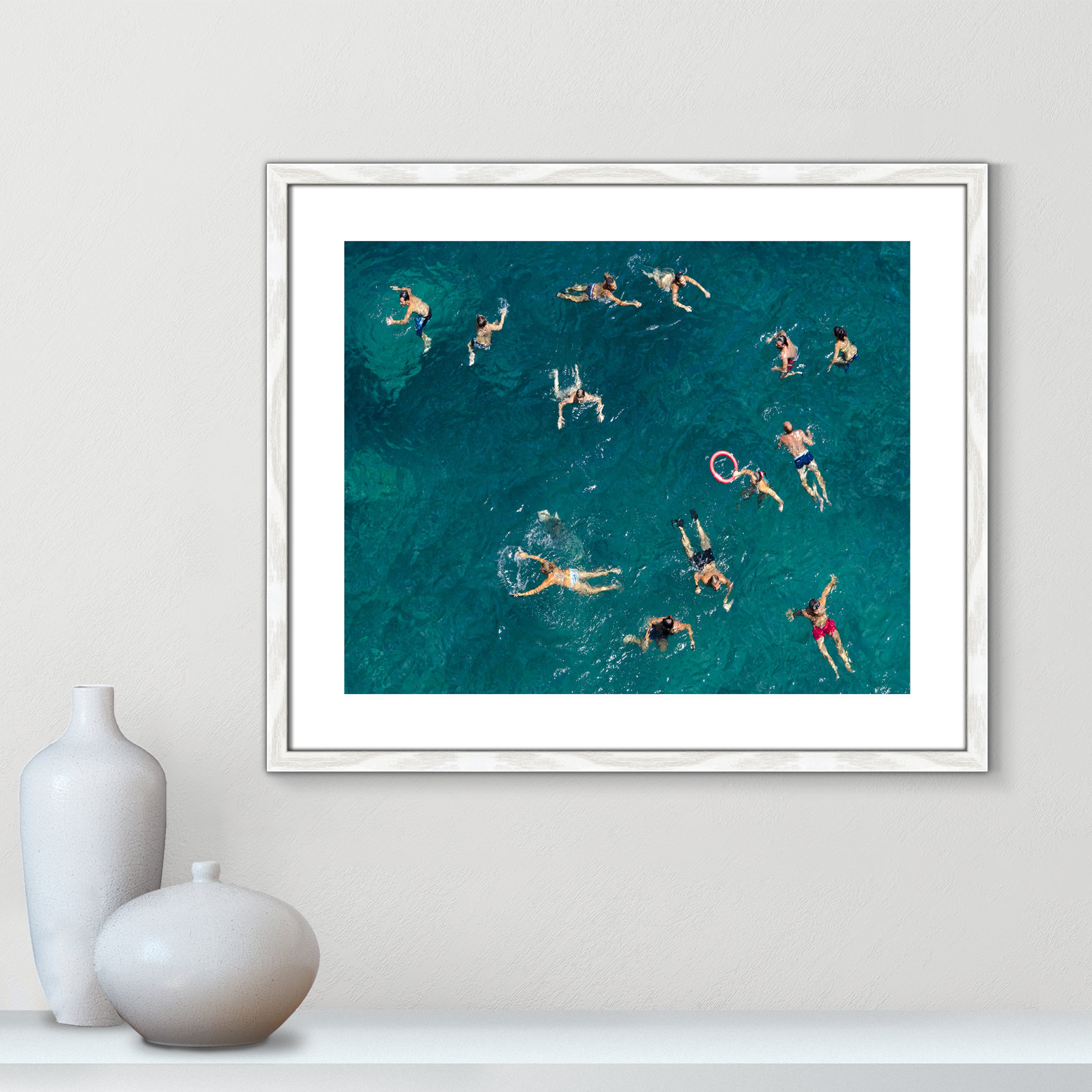 Norvell "Tonti" Print by Tonti, 21.5" H x 25.5" W x 0.75" D, White Wood Framed Paper