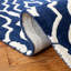 Tapis bleu foncé / ivoire en laine touffeté à la main Carolene-19273653