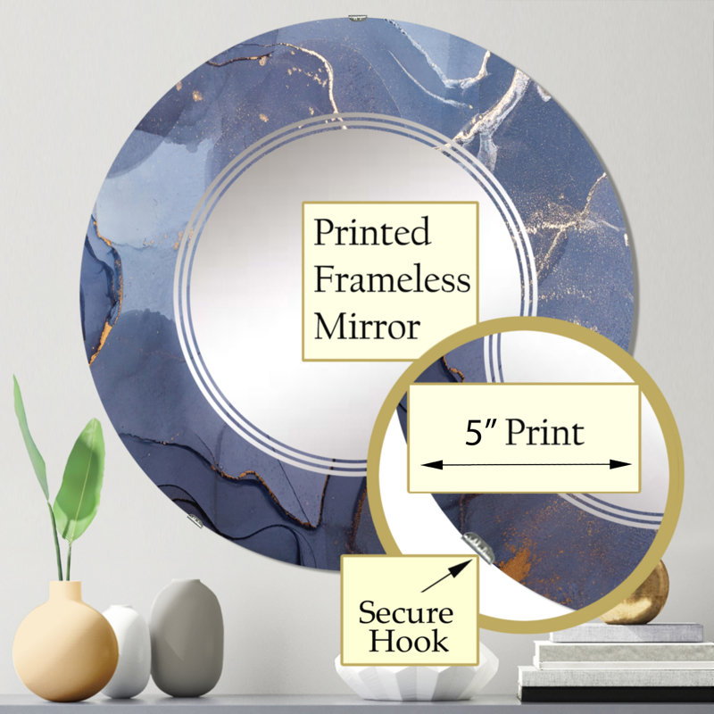 Miroir de salle de bain mural rond, 24 po x 24 po