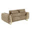 Causeuse en velours beige et doré 72 po Gracie Mills