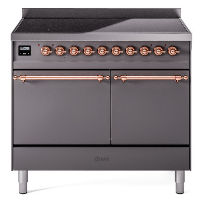 ILVE Nostalgie II Series 40 inch Induction Range with 6 Induction Elements (Solid Door)