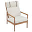 Chaise longue Mid-Century moderne avec structure en bois massif et revêtement beige. Des sièges confortables pour se détendre dans n'importe quelle pièce. Facile à nettoyer. 25,81 de profondeur, 35,91 de largeur, 37,8 lb de structure de fauteuil, dossier haut,-663039623