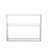 Glass top Console table with Open Shelf Storage