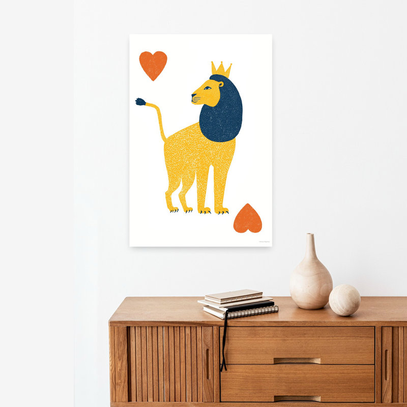 The Lion Card, art contemporain, H 24 po x l 16 po