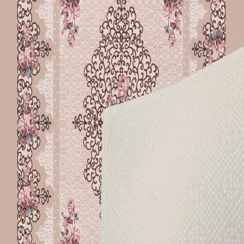 Stylish Hall Carpet (3.3 x 6.6 ft), 100% Polyester, 0.3 in Pile Height | Antibacterial, Non-Slip PVC Felt Dot Underside | Machine Washable, 3D Digital Print, Durable & Easy to Clean | Perfect for Entryway & Living Areas