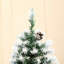 Arbre de Noël de 6 pi avec branches enneigées, 800 pointes, 61 branches de pin, base robuste et réaliste, plateforme stable