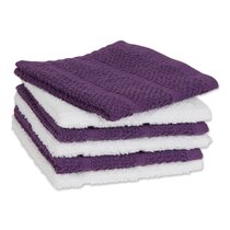 Eggplant Waffle Weave Dishtowel (Set of 6) Purple