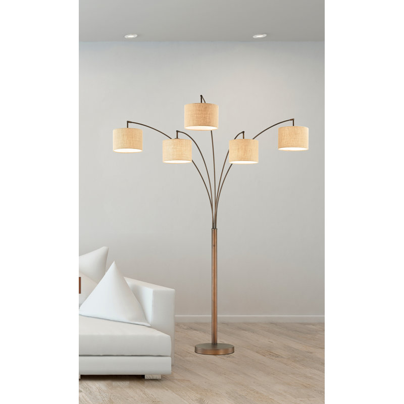 Lampe sur pied à branches 83 po Lucianna, Bronze antique