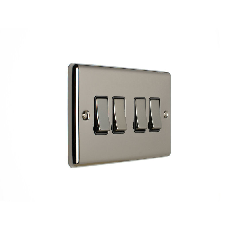 2 Way Enhance Range Black Trim Wall Mounted Light Switch