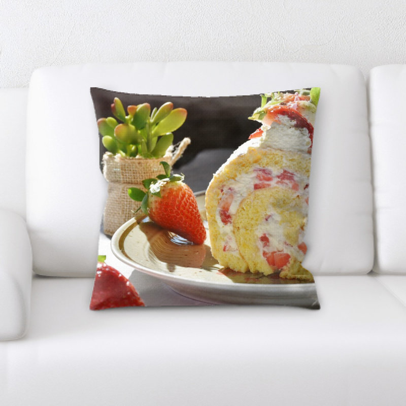Coussin en rouleau de fraise
