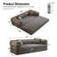 Canapé-lit modulaire à compression 78,8 po Corduroy-1298010902