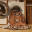 Tapis brun turc lavable à la machine-840378870