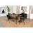 Governess Natural Mango And Black Rectangular Dining Table